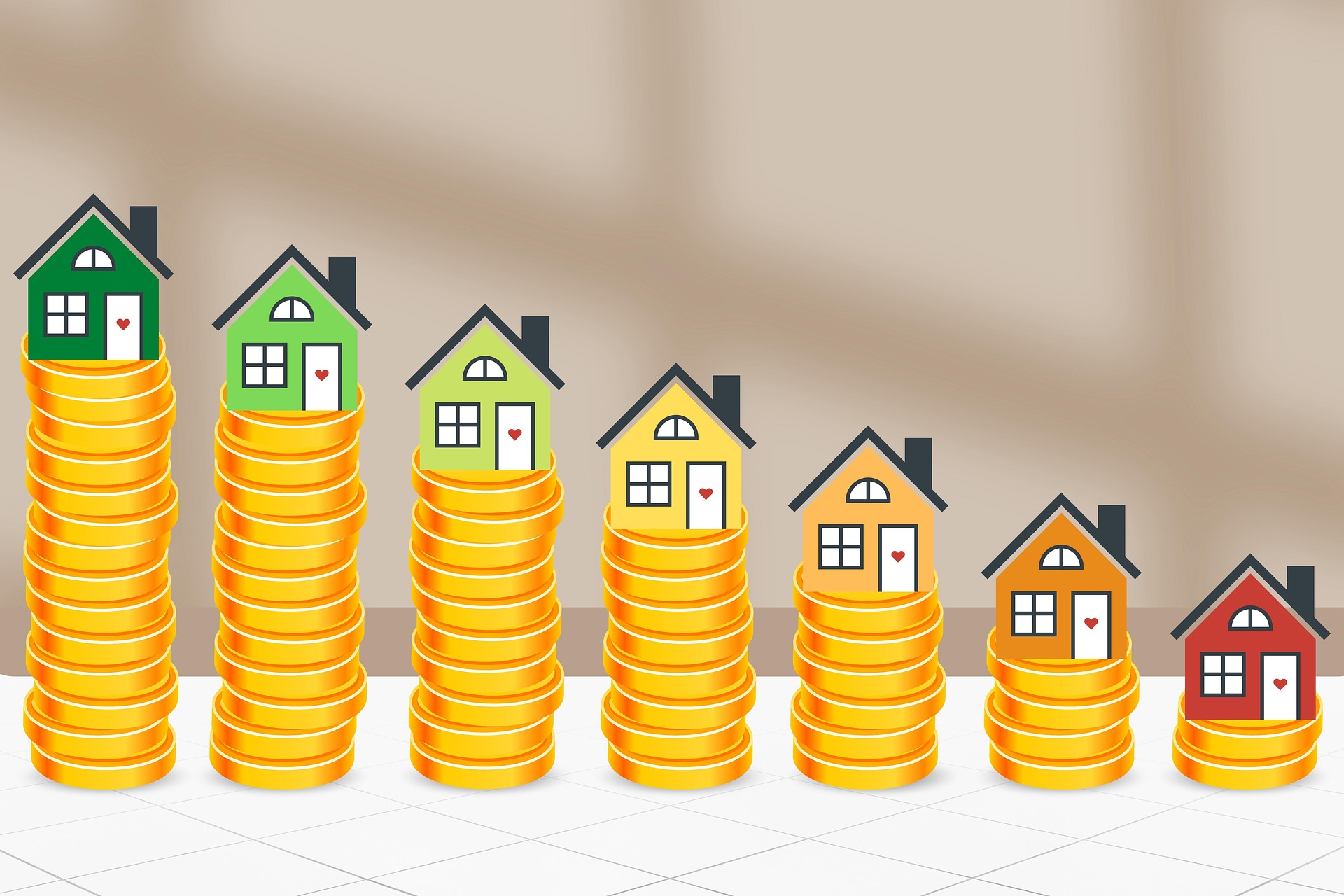 energy efficient house with money cins showing savings on household bills